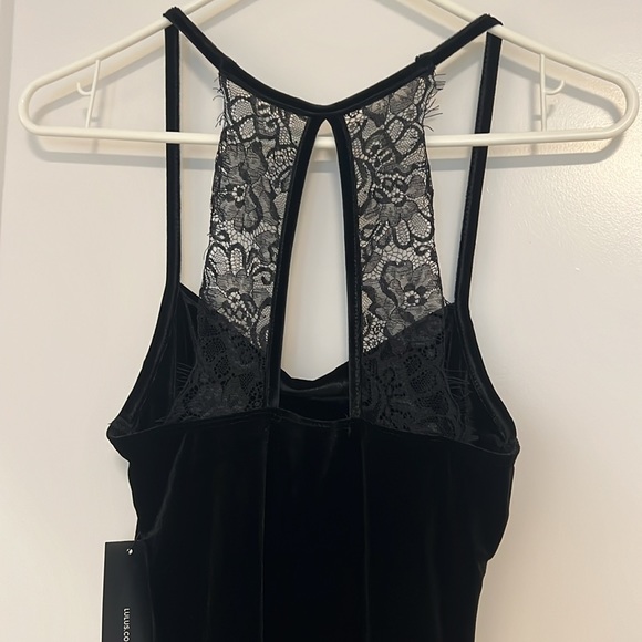 Lulus Black Velvet Dress | Size S - Picture 4 of 4